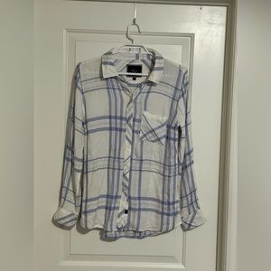RAILS Hunter Plaid Blue White Button Down size S